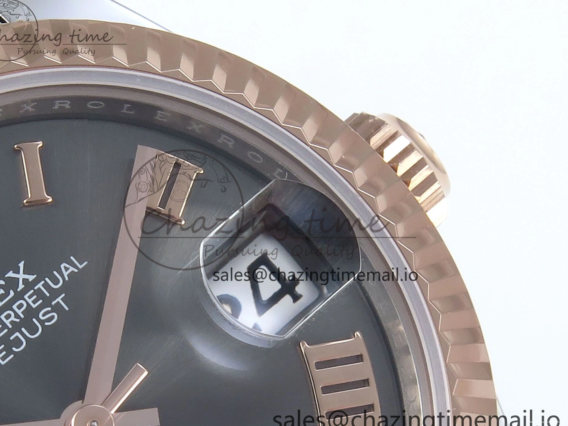 Best AAA Replica Sites Bracelet RG Dial Gray Jubilee 31 DateJust Steel 516 Roman ARF Edition SS Diamonds on 904L 1:1 278271 Best StreetReady ETA 0117